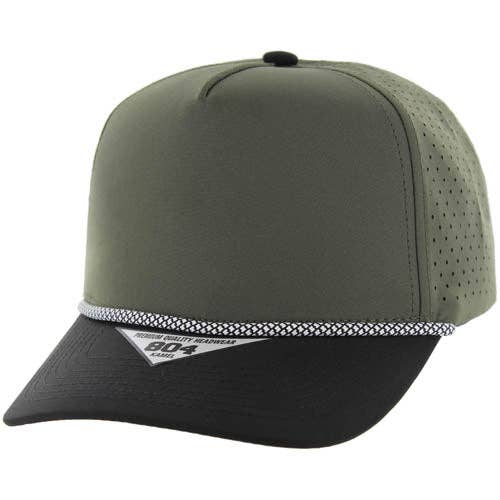 804 - 5 PANEL ROPE LASER CUT SNAPBACK BALL CAP - Premium baseball cap from Zion Brand - Just $12.95! Shop now at Pat's Monograms
