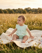 Mint Green Ruffle Jumper Romper - Premium Baby & Toddler Outfits from Lil Cactus - Just $38.95! Shop now at Pat's Monograms