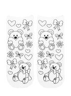 Ankle Socks - DIY Coloring Kit - Loveable Teddy Bears - Premium socks from Living Royal - Just $9.95! Shop now at Pat's Monograms