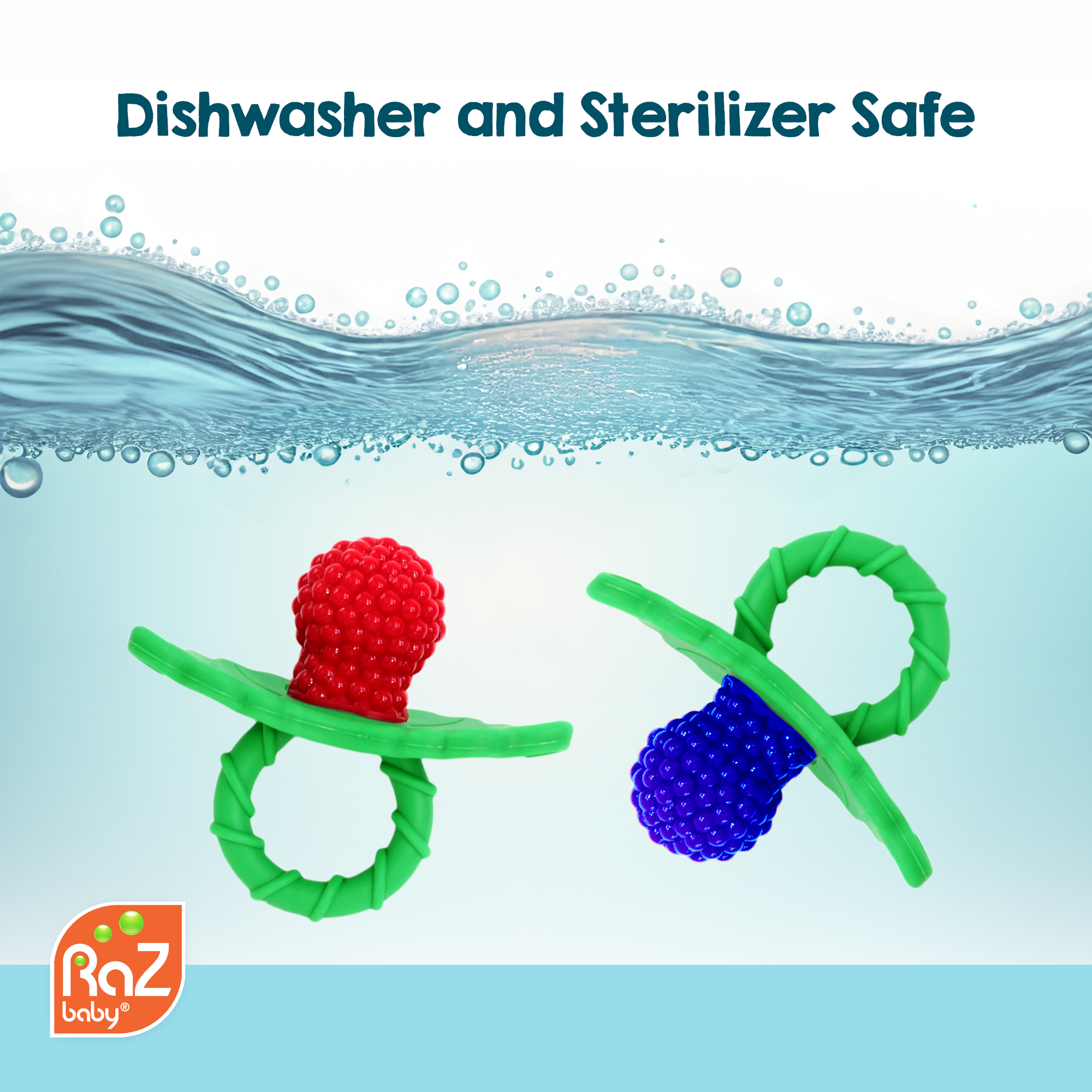 RaZberry Silicone Teether - Cotton Candy - Premium Baby Soothers from RaZbaby - Just $5.95! Shop now at Pat's Monograms
