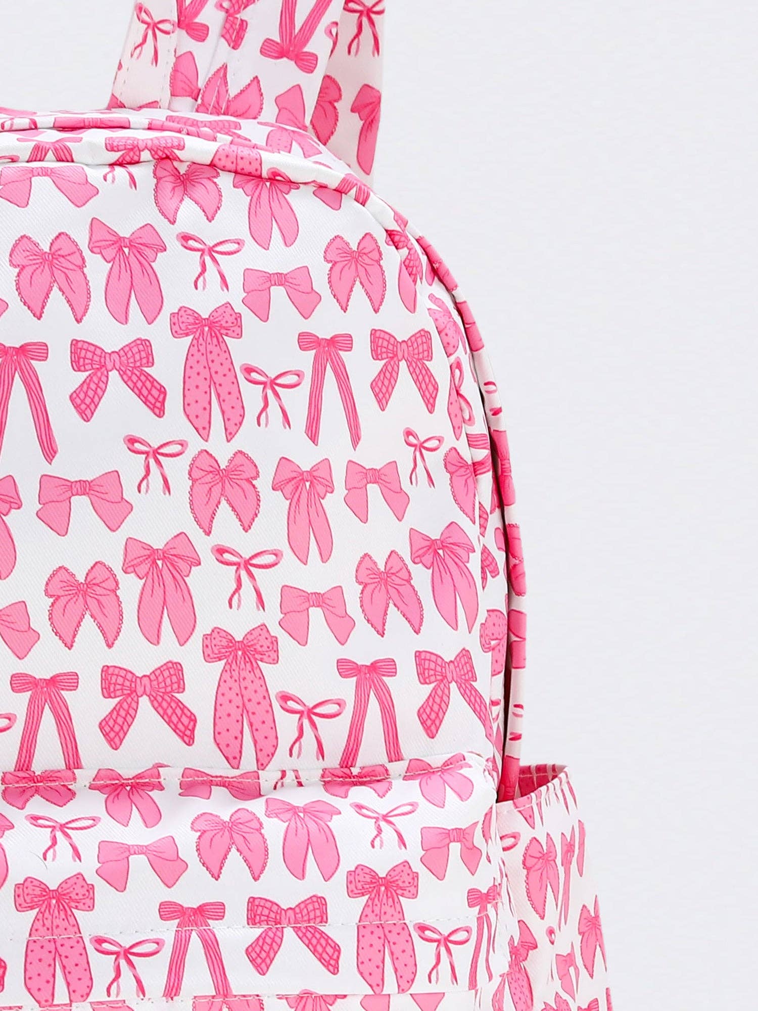 Bow Print Girls Canvas Backpack - Premium Backpack from sassy kids palace - Just $32! Shop now at Pat's Monograms