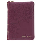 KJV Bible Compact Faux Leather, Merlot w/zipper - Premium Bible from Christian Art Gifts - Just $24.99! Shop now at Pat's Monograms