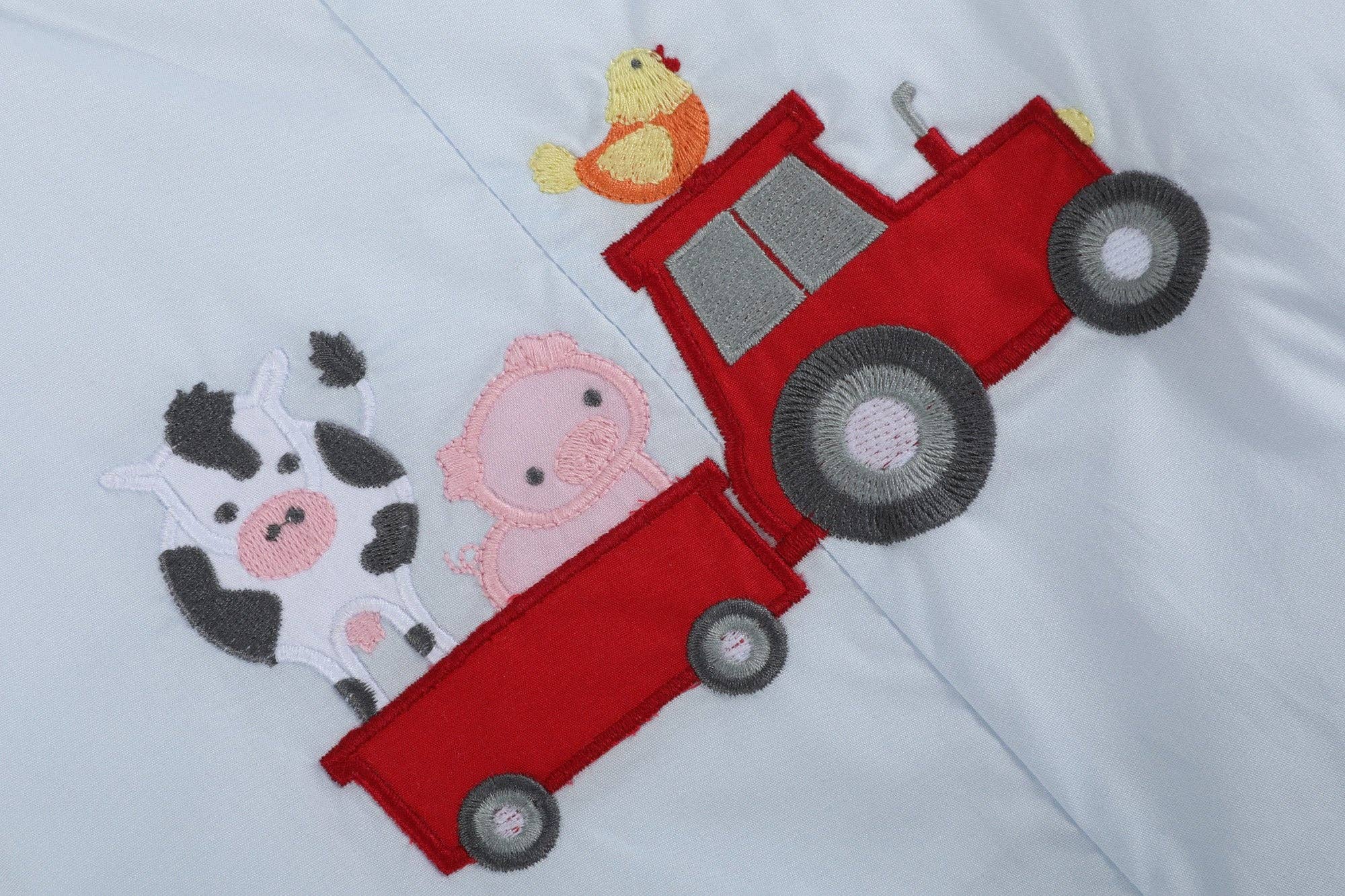 Light Blue Barnyard Pocket Shortalls - Premium Baby & Toddler Outfits from Lil Cactus - Just $35! Shop now at Pat's Monograms