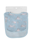 Bib Set - Blue Storks/Gingham - Premium Baby Accessories from Goosies - Just $26.95! Shop now at Pat's Monograms