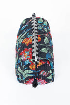 Black Floral print Quilted Cotton Toiletry Bag Set - Premium Cosmetic Bag from LA Soul - Just $42.95! Shop now at Pat's Monograms