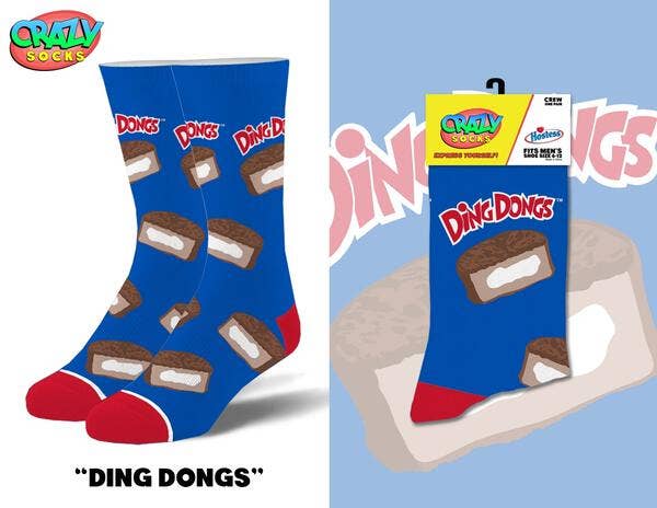 Ding Dongs - Crazy Socks - Mens Crew Folded - Premium socks from Crazy Socks - Just $8! Shop now at Pat's Monograms