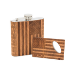 6 oz. Wooden Hip Flask & Matching Credit Card Bottle Opener - Premium Flask from WUDN Handcrafted - Just $35.95! Shop now at Pat's Monograms