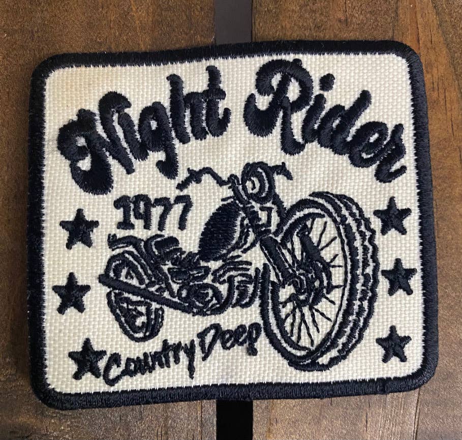 Night Rider Motorcycle Patch - Premium Patch from Country Deep Apparel - Just $9! Shop now at Pat's Monograms