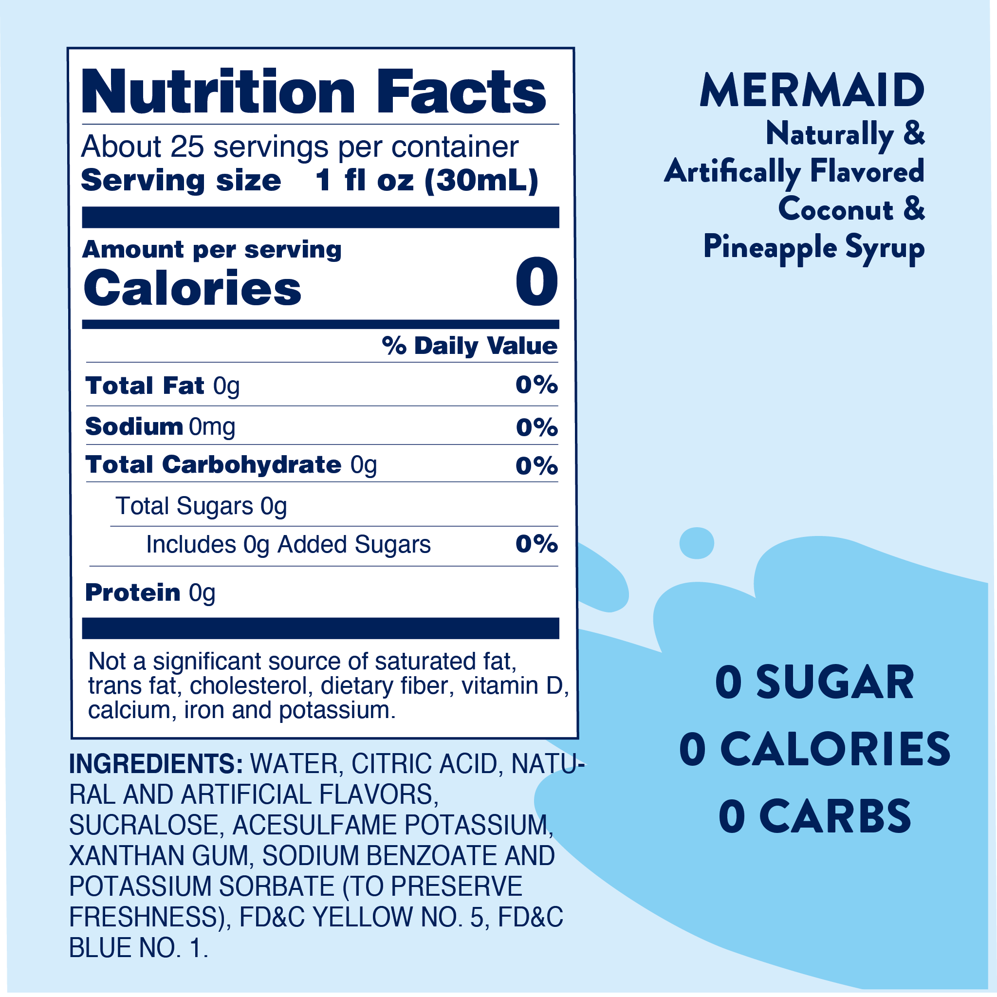 Sugar Free Mermaid™ Syrup - Premium drink mix from Jordan's Skinny Mixes - Just $9.59! Shop now at Pat's Monograms