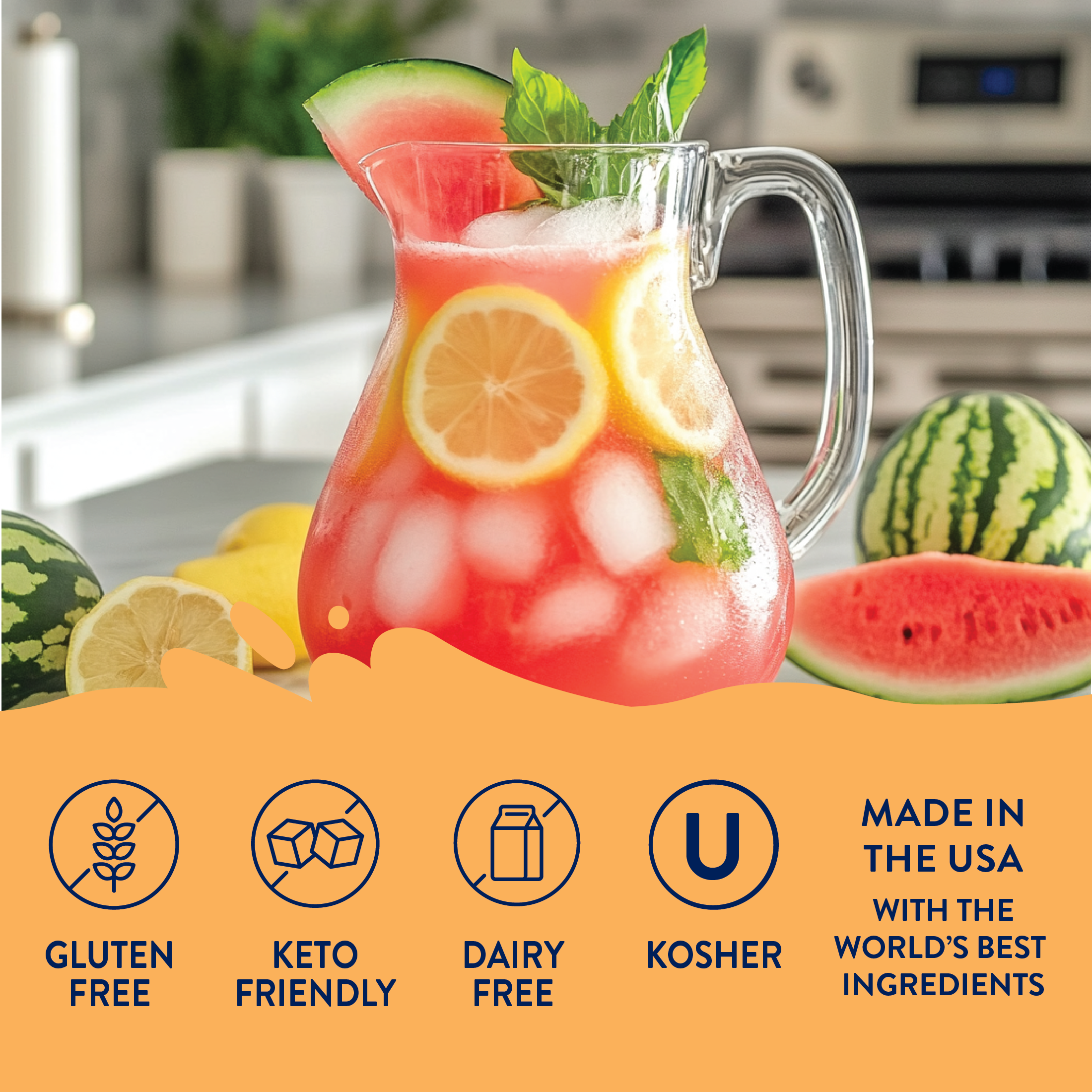 Sugar Free Watermelon Lemonade Syrup Concentrate - Premium drink mix from Jordan's Skinny Mixes - Just $9.59! Shop now at Pat's Monograms