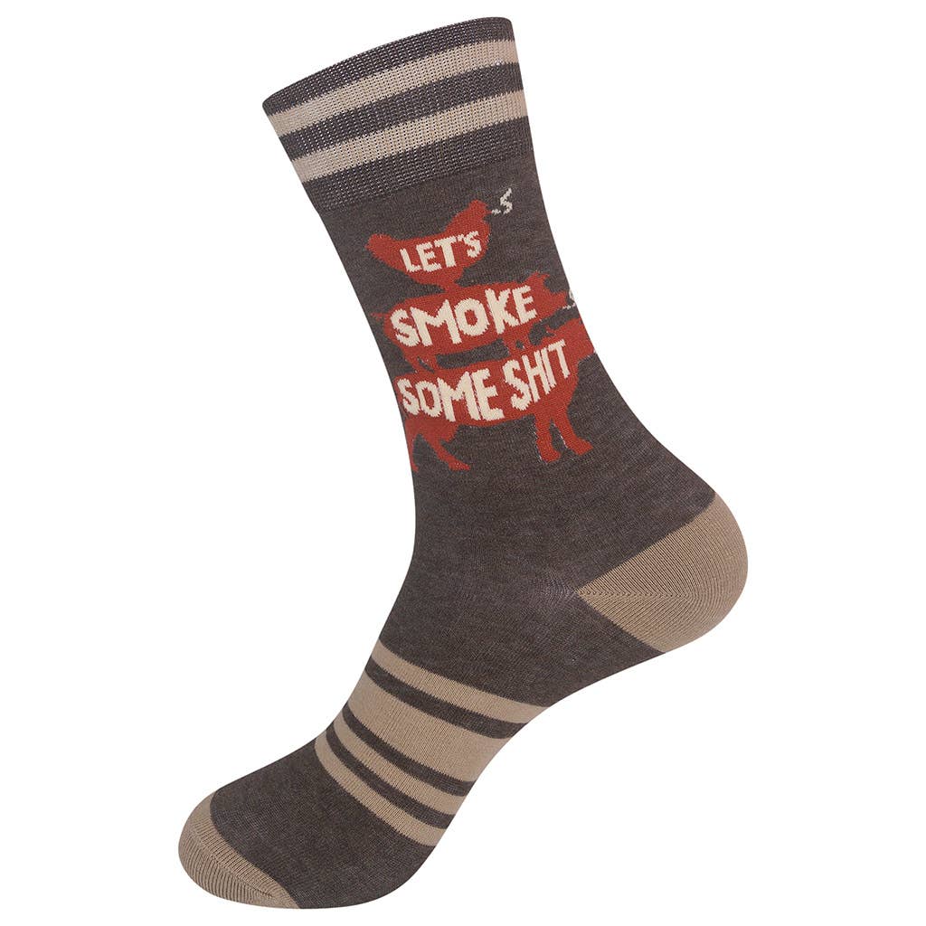 Let's Smoke Some Shit BBQ Socks - Premium Socks from Funatic - Just $12.95! Shop now at Pat's Monograms