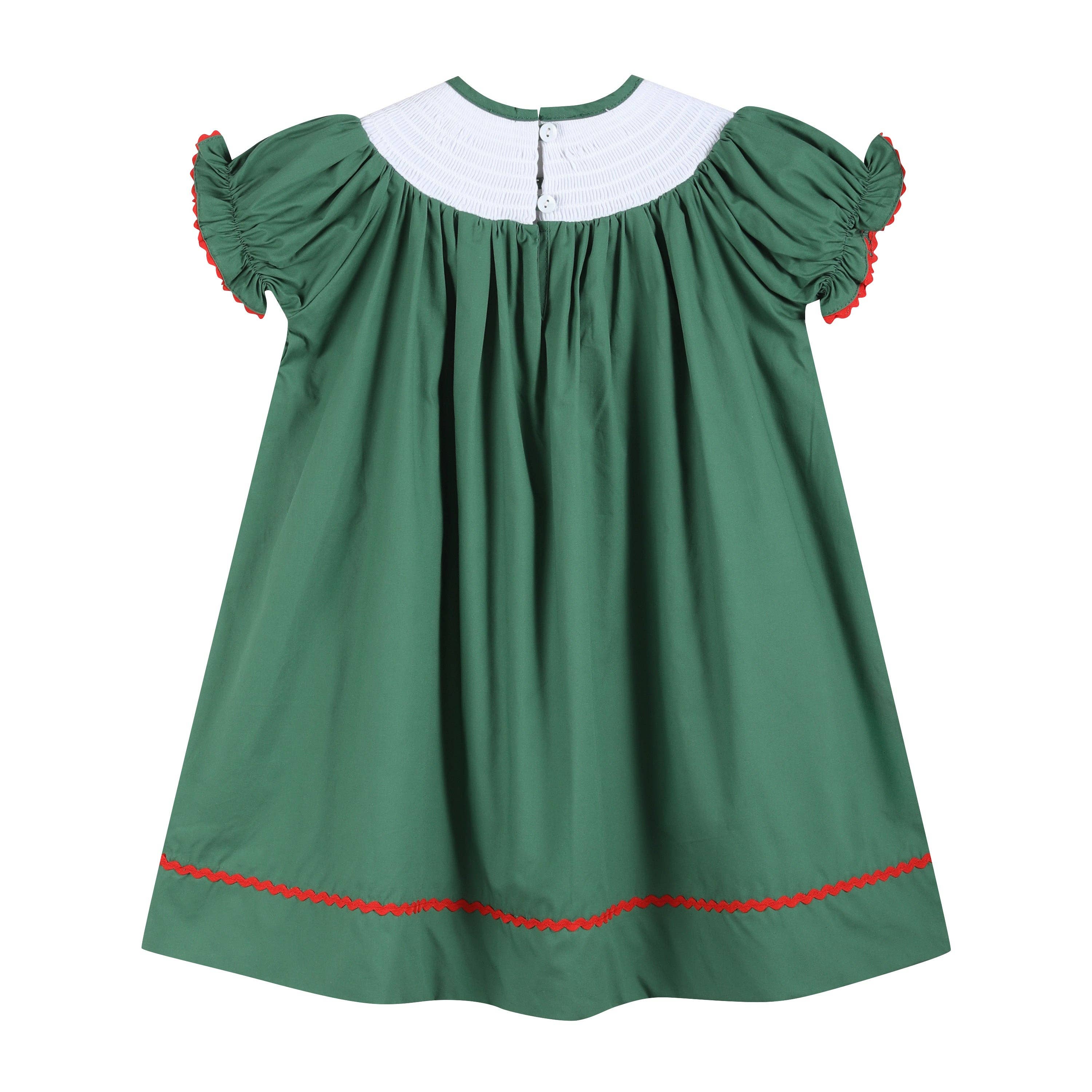 Green Christmas Tree Smocked Bishop Dress - Premium Baby & Toddler Dresses from Lil Cactus - Just $38.95! Shop now at Pat's Monograms