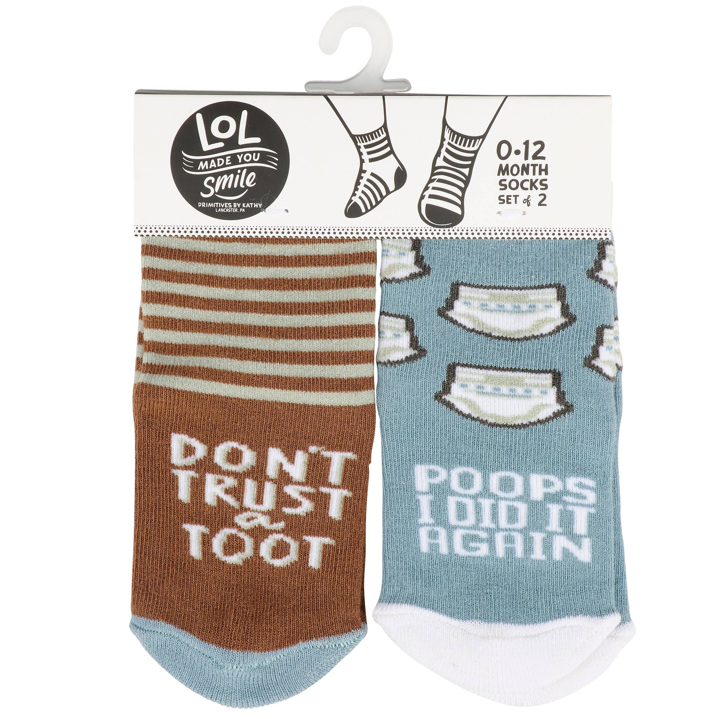 Poops I Did It Again Baby Sock Set - Premium socks from Primitives by Kathy - Just $11.50! Shop now at Pat's Monograms