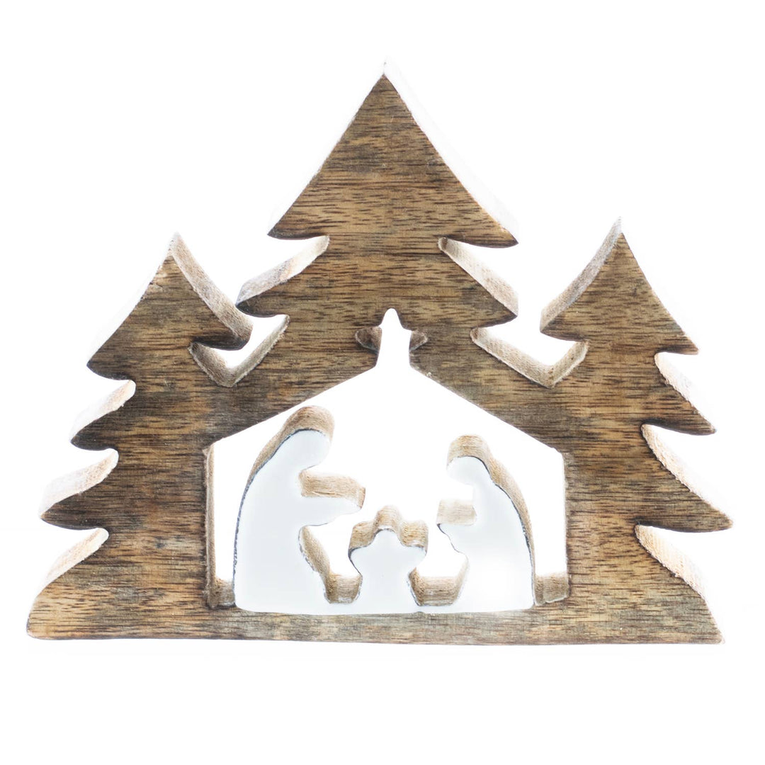 Open Tree W/Holy Family - Premium holiday decor from Oak Street - Just $12.95! Shop now at Pat's Monograms
