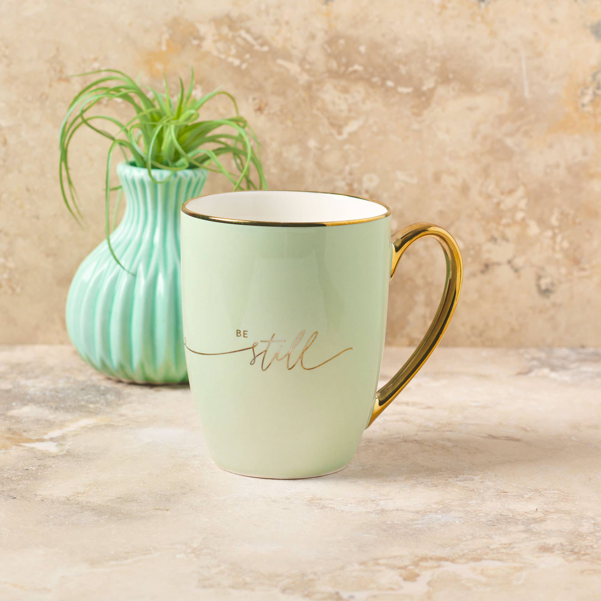 Mug Mint/Cream Be Still & Know - Premium Christian Gift Items from Christian Art Gifts - Just $10.95! Shop now at Pat's Monograms