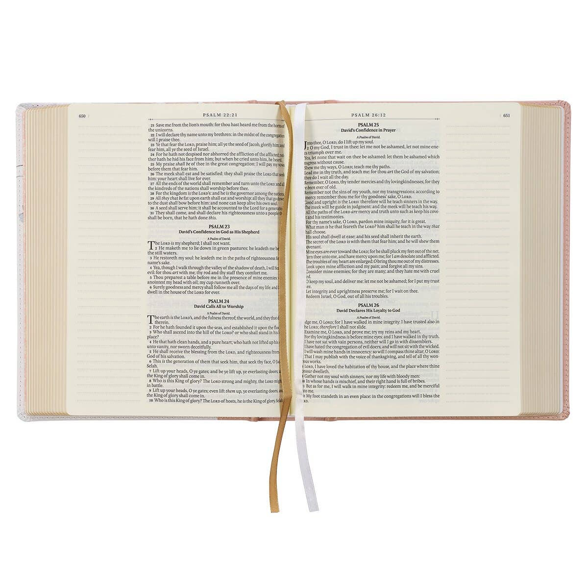 KJV Note-taking Bible Faux Leather HC, Pink Floral Printed - Premium Bible from Christian Art Gifts - Just $39.99! Shop now at Pat's Monograms