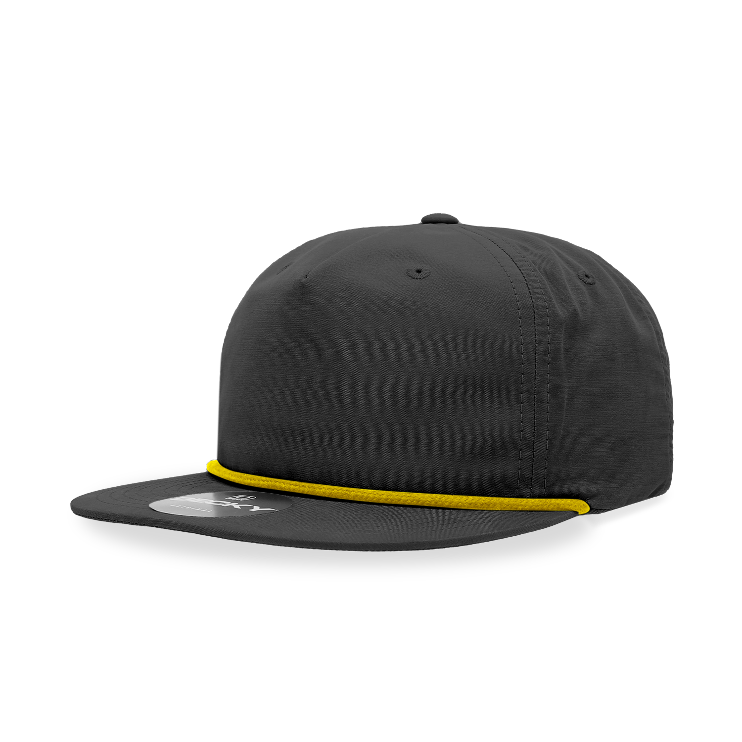 Decky 6032 Classic Rope Cap, 5 Panel Flat Bill Hat, Snapback - Premium Caps from The Park Wholesale - Just $14.95! Shop now at Pat's Monograms