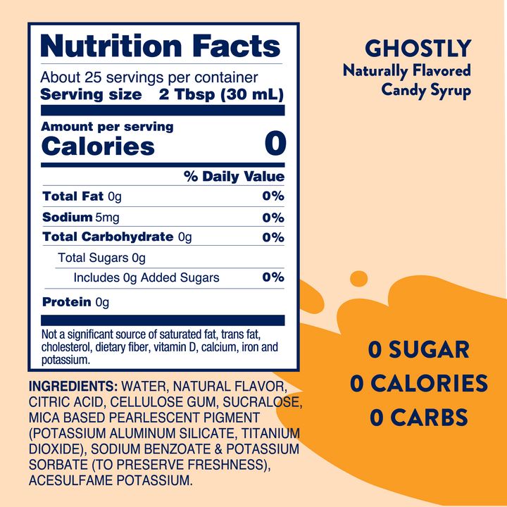 Sugar Free Ghostly Syrup - Premium drink mix from Jordan's Skinny Mixes - Just $8.95! Shop now at Pat's Monograms