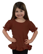 Infant Toddler Short Sleeve Girls Ruffle Top Blank Frill Tee - Premium Baby & Toddler Tops from MONAG - Just $15! Shop now at Pat's Monograms