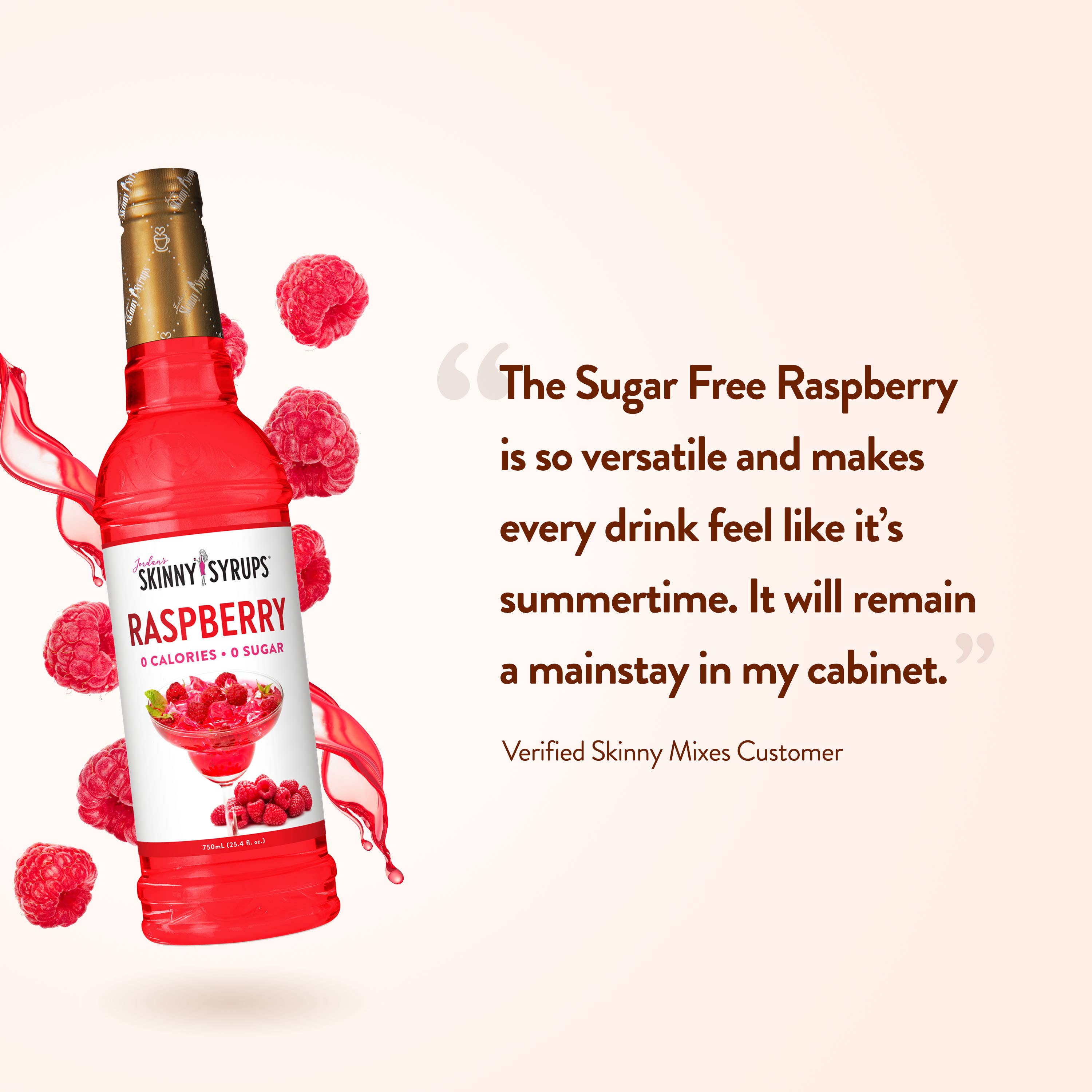 Sugar Free Raspberry Syrup - Premium  from Jordan's Skinny Mixes - Just $9.59! Shop now at Pat's Monograms
