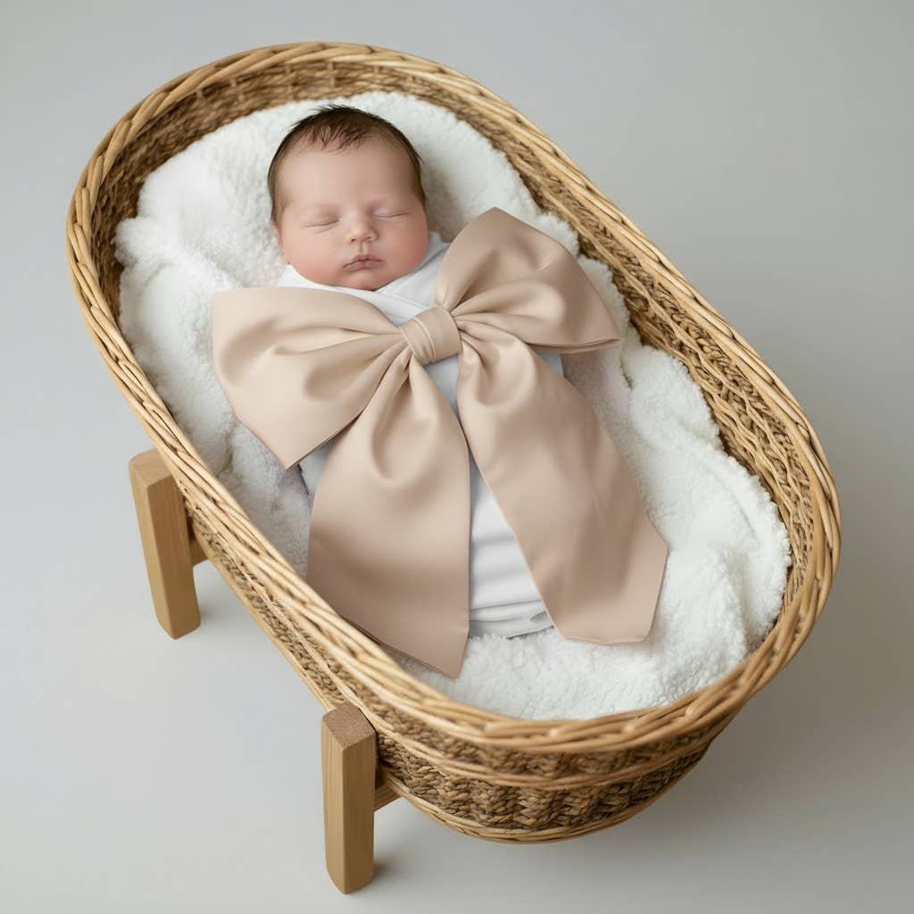 Newborn Swaddle Sash-Cotton Maternity Sash with Big Bowknot - Premium Baby Accessories from Morxy LLC - Just $24.95! Shop now at Pat's Monograms