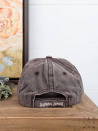 GIRLS Beige, Brown and Coral Distressed Hat - Premium baseball cap from GRACE+EMMA by Southern Grace - Just $3.37! Shop now at Pat's Monograms