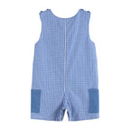 Royal Blue Gingham Pocket Shortalls - Premium Baby & Toddler Outfits from Lil Cactus - Just $34.95! Shop now at Pat's Monograms