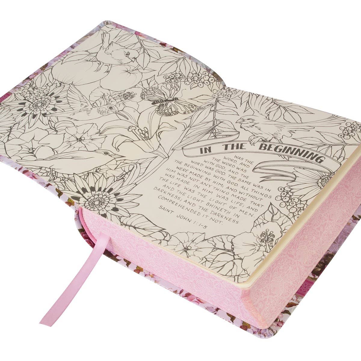 KJV My Creative Bible Faux Leather, Pink Floral Print - Premium Bible from Christian Art Gifts - Just $44.99! Shop now at Pat's Monograms