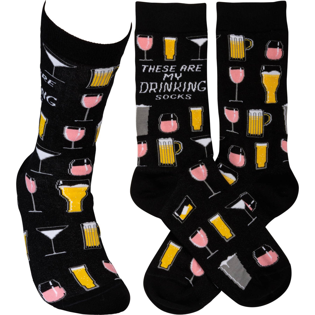 These Are My Drinking Socks - Premium Socks from Primitives by Kathy - Just $11.50! Shop now at Pat's Monograms