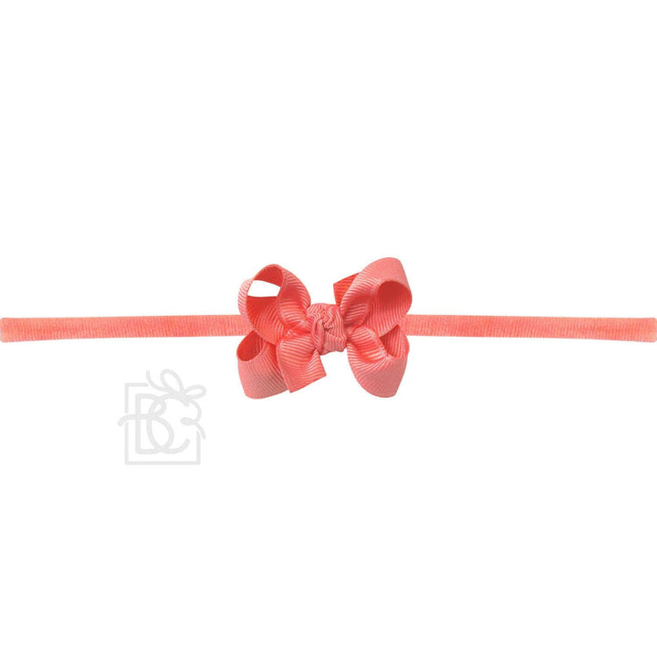 1/4" PANTYHOSE HEADBAND W/SIGNATURE GROSGRAIN BOW - Premium Baby Accessories from Beyond Creations, LLC - Just $10.95! Shop now at Pat's Monograms