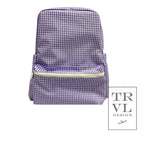 Backpacker - Backpack Gingham Lilac - Premium Backpack from TRVL Design - Just $64.95! Shop now at Pat's Monograms