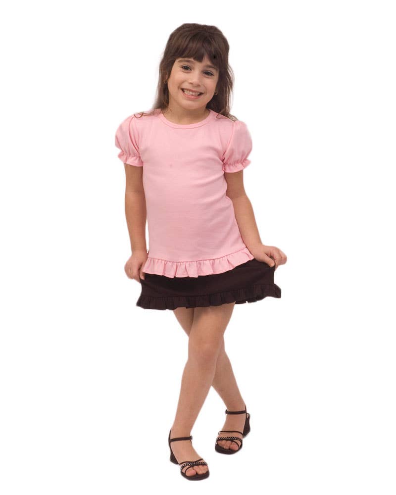 Infant Toddler Short Sleeve Girls Ruffle Top Blank Frill Tee - Premium Baby & Toddler Tops from MONAG - Just $15! Shop now at Pat's Monograms