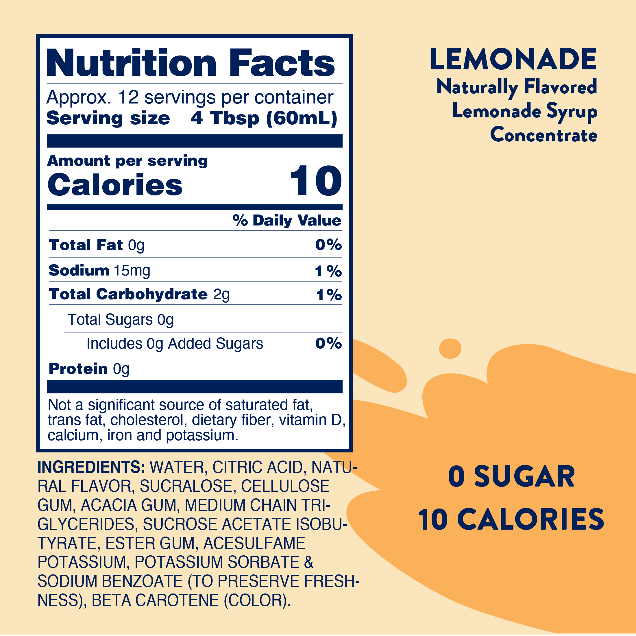 Sugar Free Lemonade Syrup Concentrate - Premium drink mix from Jordan's Skinny Mixes - Just $9.59! Shop now at Pat's Monograms