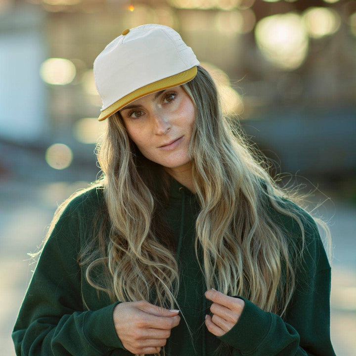 RIVER | Ivory & Mustard - Premium hat from Wild Bills Blanks - Just $23.95! Shop now at Pat's Monograms