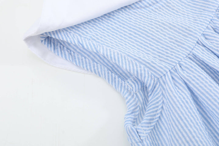 Blue Bunnies Seersucker Yoke Dress - Premium Baby & Toddler Dresses from Lil Cactus - Just $39.95! Shop now at Pat's Monograms