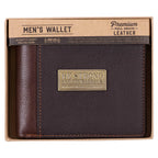 Wallet Leather Brown Be Strong & Courageous Badge - Premium Accessories from Christian Art Gifts - Just $35.95! Shop now at Pat's Monograms