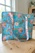 Beck Bright Blue Floral Tote Bag - Premium Bags and Totes from Nash Grey - Just $38.95! Shop now at Pat's Monograms