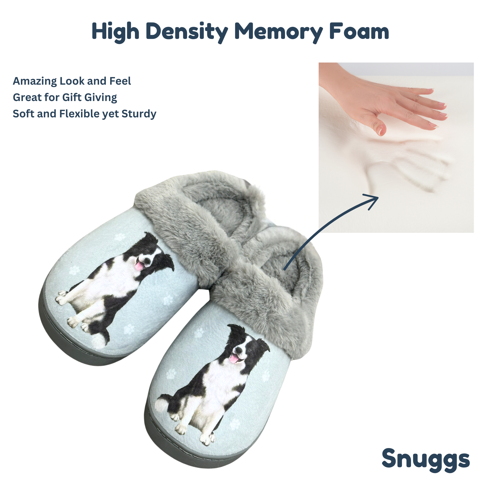 Border Collie Snuggs Slipper - Premium Slippers from E&S Pets - Just $24.95! Shop now at Pat's Monograms