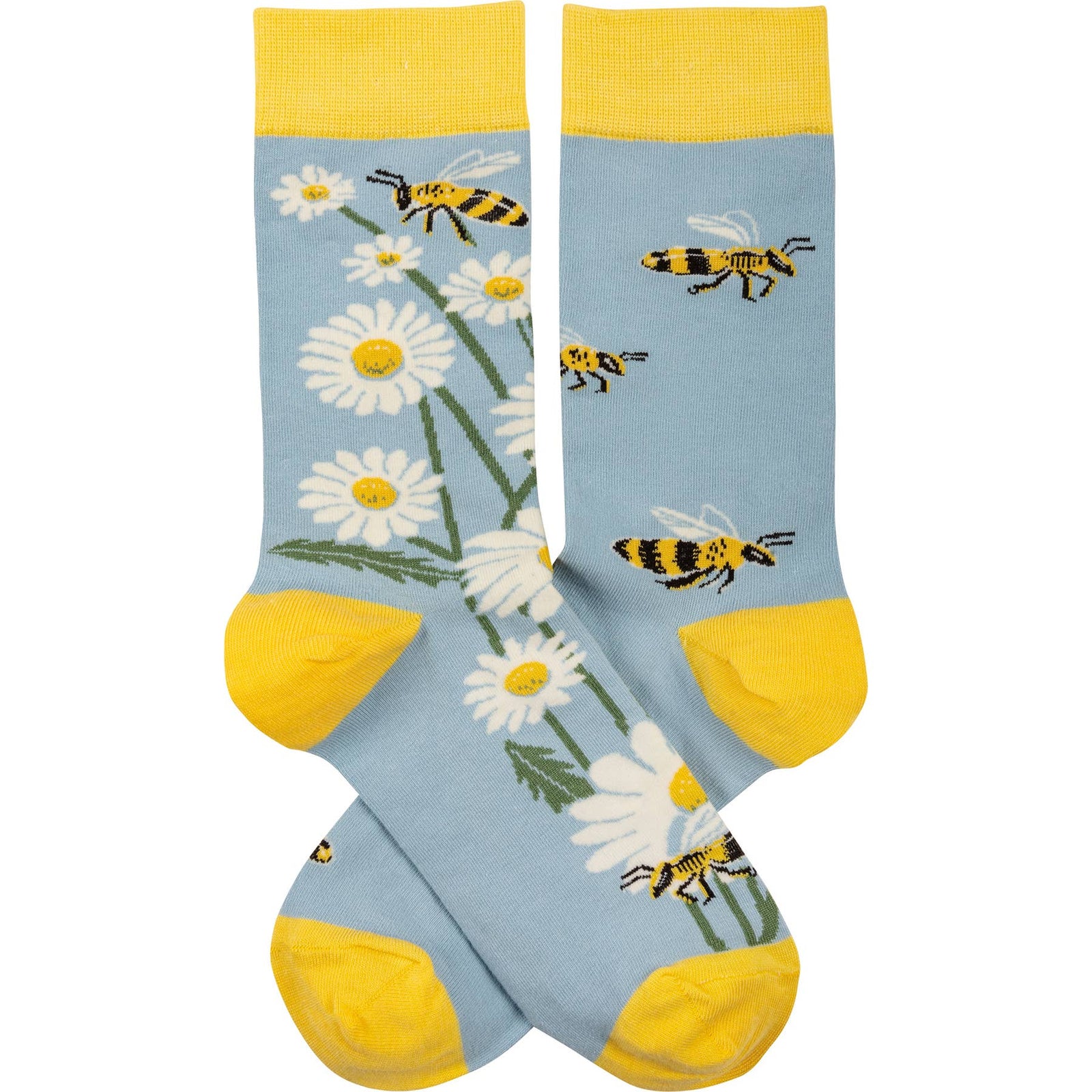 Bees And Daisies Socks - Premium Socks from Primitives by Kathy - Just $11.50! Shop now at Pat's Monograms