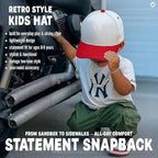 Kids Two Tone Vintage Cap - Red/Beige - Premium Trucker Cap from Funky Junque - Just $15.95! Shop now at Pat's Monograms