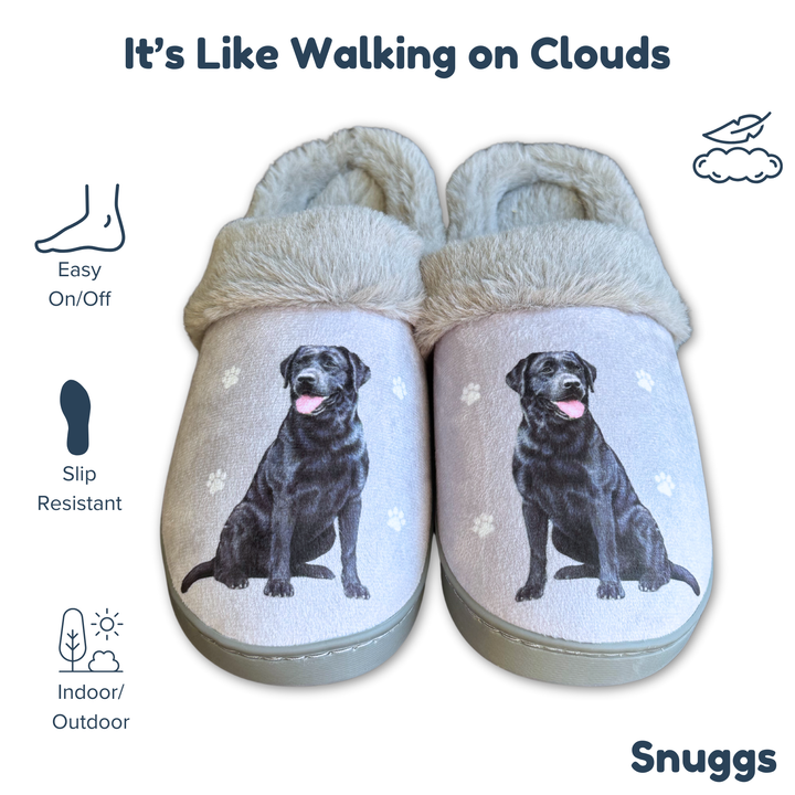 Labrador Black Snuggs Slippers - Premium Slippers from E&S Pets - Just $24.95! Shop now at Pat's Monograms