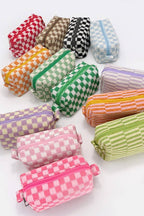 CHECKER MAKEUP COSMETIC POUCH BAG - Premium Cosmetic Bag from JOSSLYN by Wall to Wall - Just $7.45! Shop now at Pat's Monograms