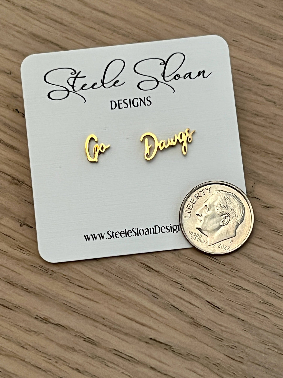 Go Dawgs Cute Game Day Gold Stud Earrings Dawgs Fans - Premium jewelry from Steele Sloan Designs - Just $14.95! Shop now at Pat's Monograms