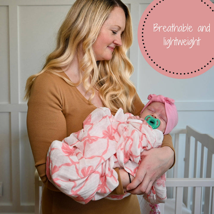 Beautiful Bows Baby Swaddle Blanket - Premium Swaddle from LollyBanks - Just $19.95! Shop now at Pat's Monograms