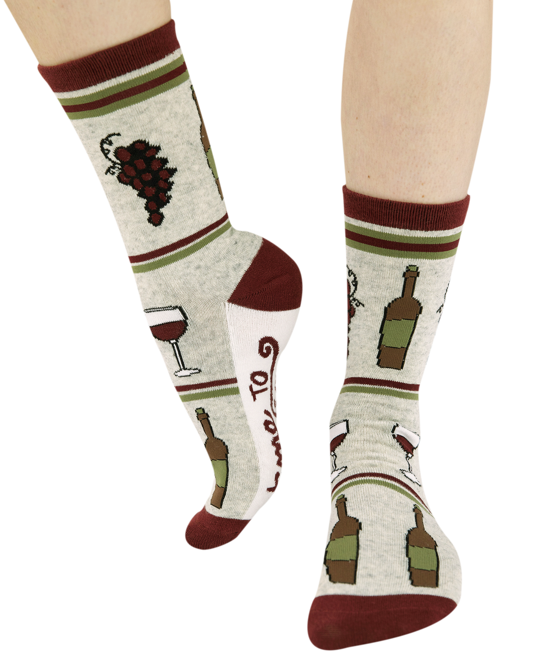Wine Down Crew Sock One Size - Premium Socks from Lazy One - Just $9.95! Shop now at Pat's Monograms