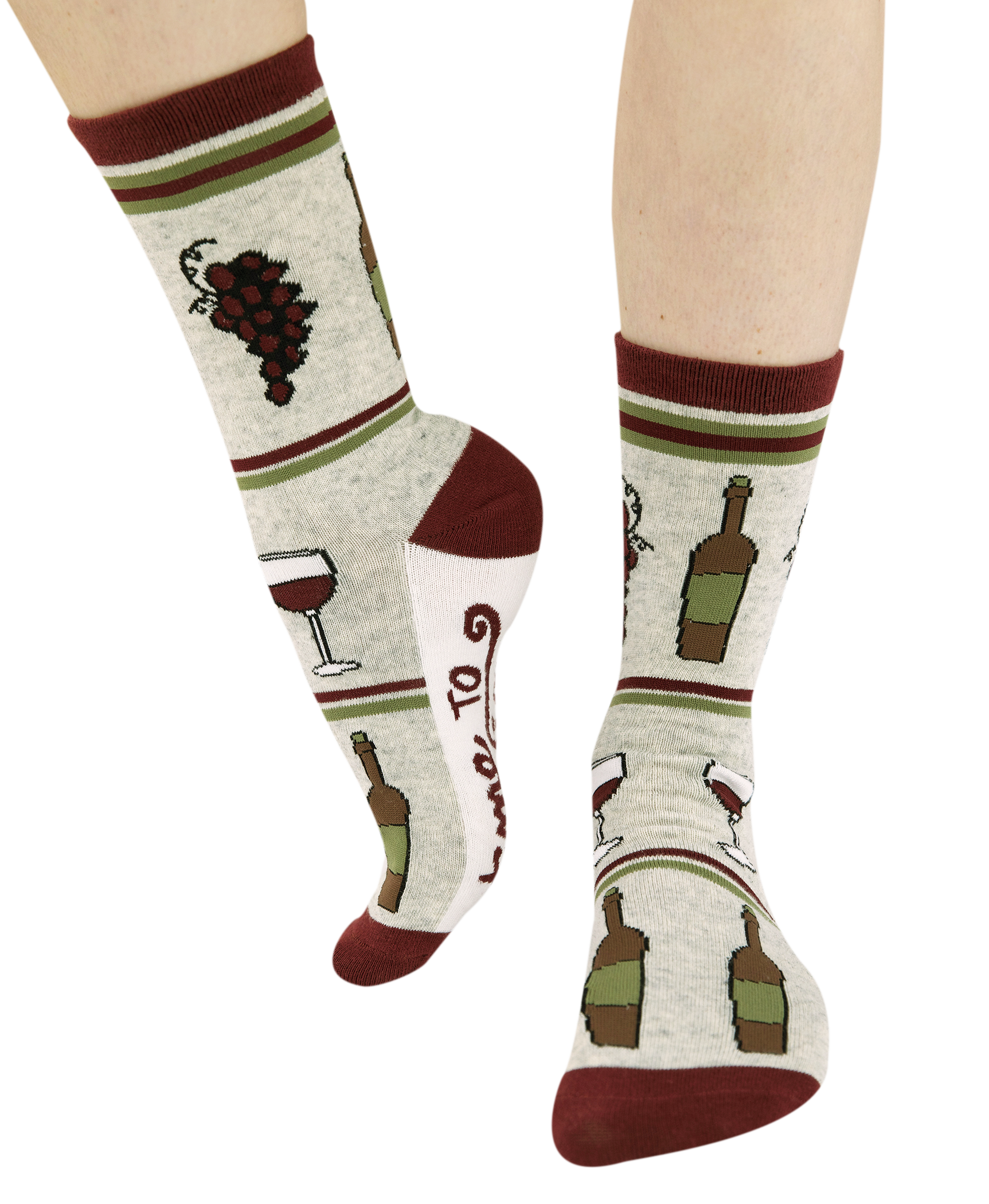 Wine Down Crew Sock One Size - Premium Socks from Lazy One - Just $9.95! Shop now at Pat's Monograms