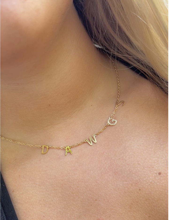 DAWGS Charm Necklace Gold DAWGS Dangle Layer Necklace Gift - Premium Jewelry from Steele Sloan Designs - Just $45.95! Shop now at Pat's Monograms