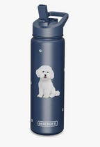 BICHON FRISE   Stainless Steel Water Bottle 24 Oz. SERENGETI - Premium water bottle from E&S Pets - Just $29.99! Shop now at Pat's Monograms
