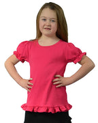 Infant Toddler Short Sleeve Girls Ruffle Top Blank Frill Tee - Premium Baby & Toddler Tops from MONAG - Just $15! Shop now at Pat's Monograms