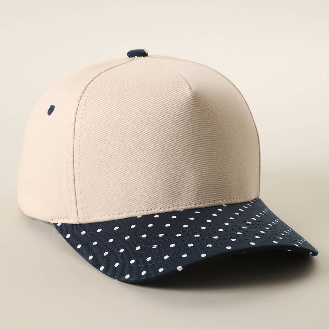SMALL POLKA DOT Brim Two-Tone Trucker Hat — Fashion City